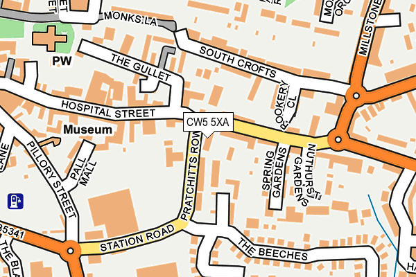 CW5 5XA map - OS OpenMap – Local (Ordnance Survey)