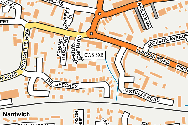 CW5 5XB map - OS OpenMap – Local (Ordnance Survey)