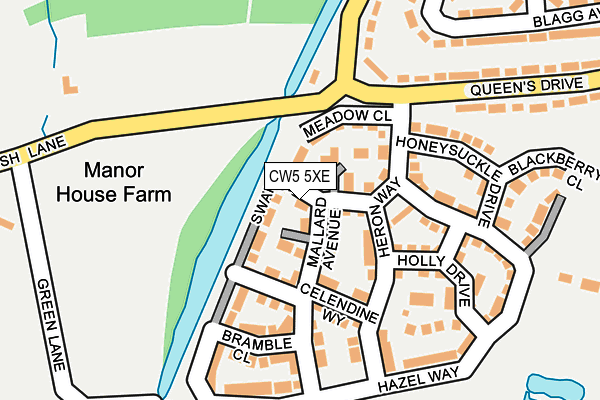 CW5 5XE map - OS OpenMap – Local (Ordnance Survey)