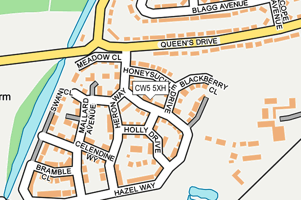 CW5 5XH map - OS OpenMap – Local (Ordnance Survey)