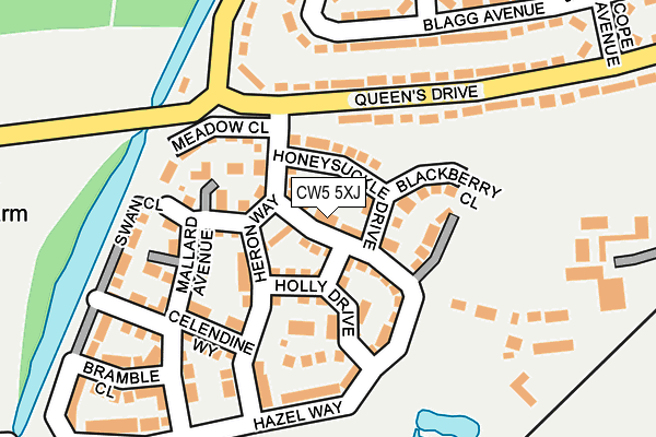 CW5 5XJ map - OS OpenMap – Local (Ordnance Survey)