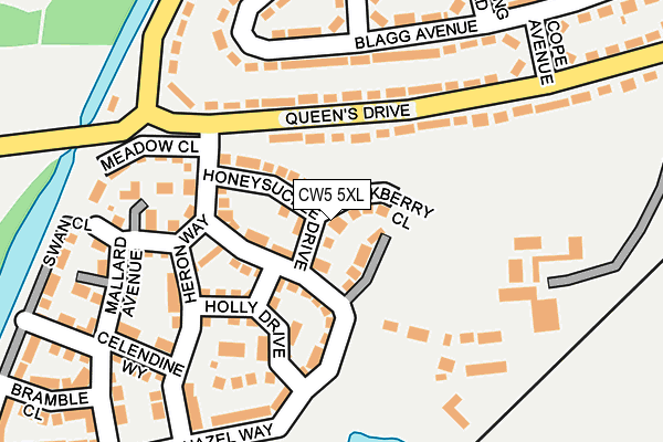 CW5 5XL map - OS OpenMap – Local (Ordnance Survey)