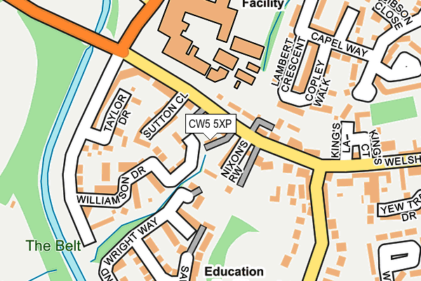 CW5 5XP map - OS OpenMap – Local (Ordnance Survey)