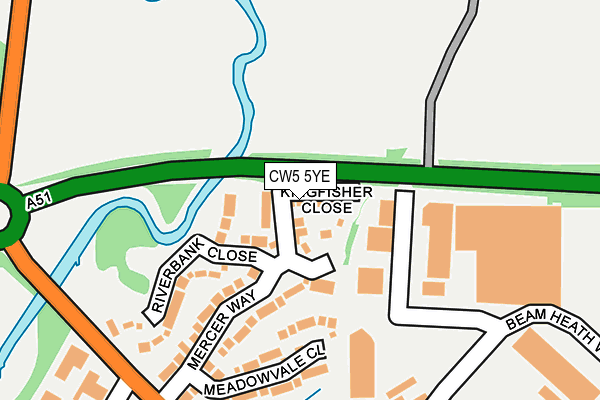 CW5 5YE map - OS OpenMap – Local (Ordnance Survey)