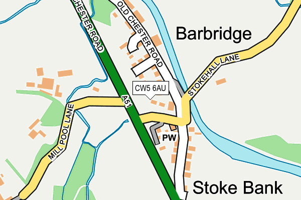 CW5 6AU map - OS OpenMap – Local (Ordnance Survey)