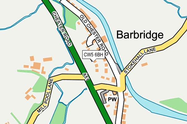 CW5 6BH map - OS OpenMap – Local (Ordnance Survey)