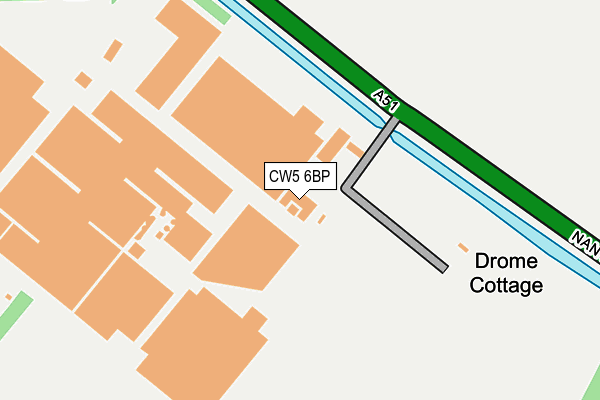 CW5 6BP map - OS OpenMap – Local (Ordnance Survey)