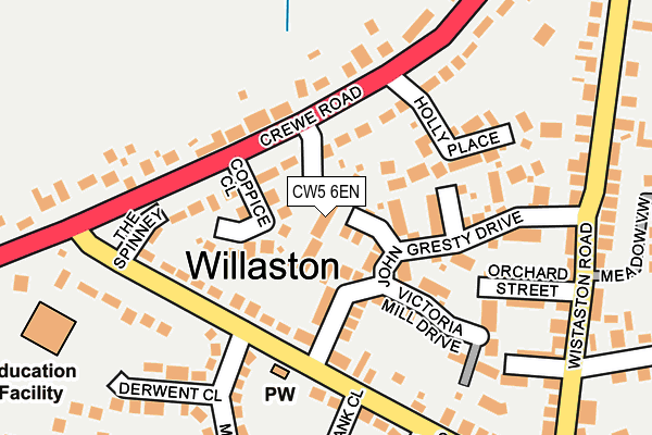 CW5 6EN map - OS OpenMap – Local (Ordnance Survey)