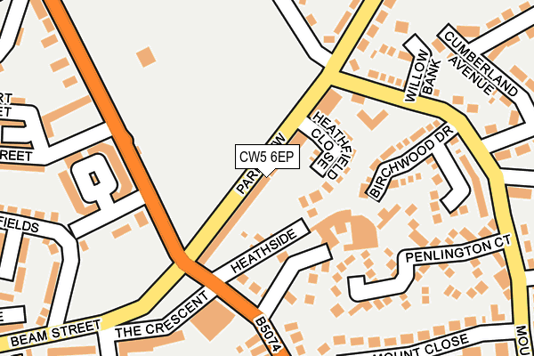 CW5 6EP map - OS OpenMap – Local (Ordnance Survey)