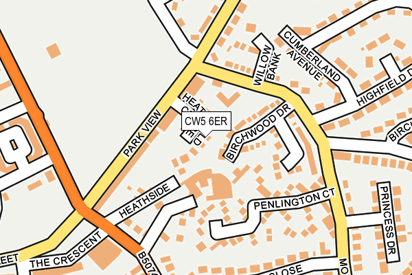 CW5 6ER map - OS OpenMap – Local (Ordnance Survey)