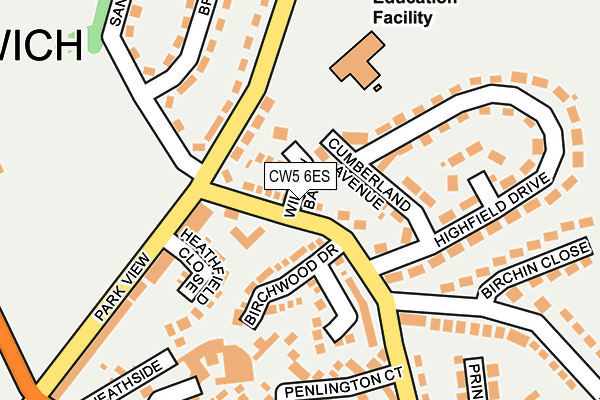 CW5 6ES map - OS OpenMap – Local (Ordnance Survey)