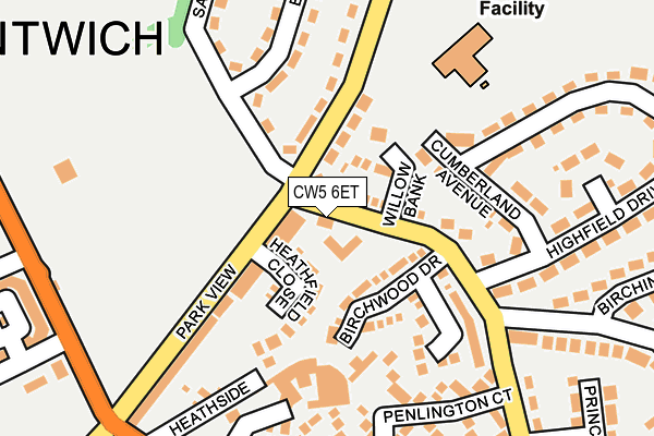 CW5 6ET map - OS OpenMap – Local (Ordnance Survey)