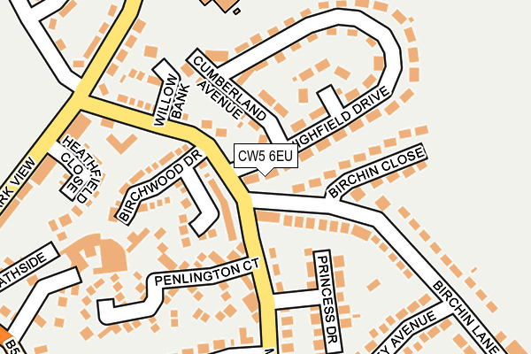 CW5 6EU map - OS OpenMap – Local (Ordnance Survey)