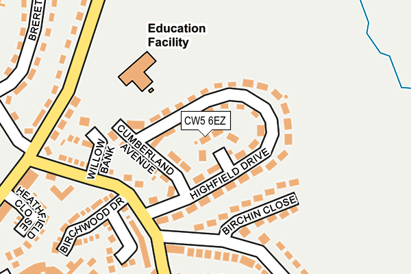 CW5 6EZ map - OS OpenMap – Local (Ordnance Survey)