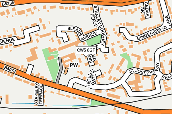 CW5 6GF map - OS OpenMap – Local (Ordnance Survey)