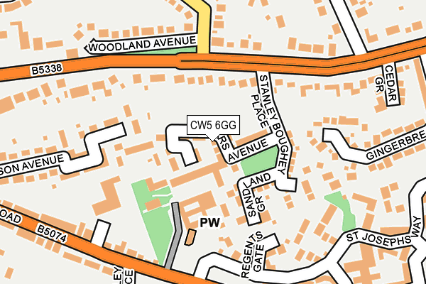 CW5 6GG map - OS OpenMap – Local (Ordnance Survey)