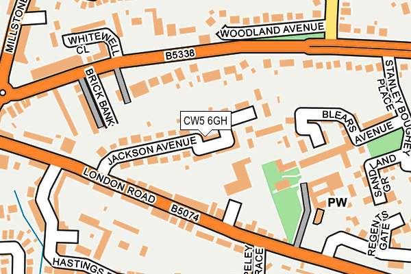 CW5 6GH map - OS OpenMap – Local (Ordnance Survey)