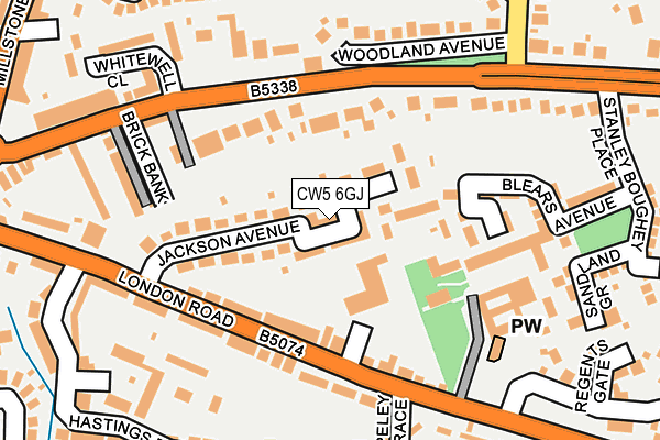 CW5 6GJ map - OS OpenMap – Local (Ordnance Survey)