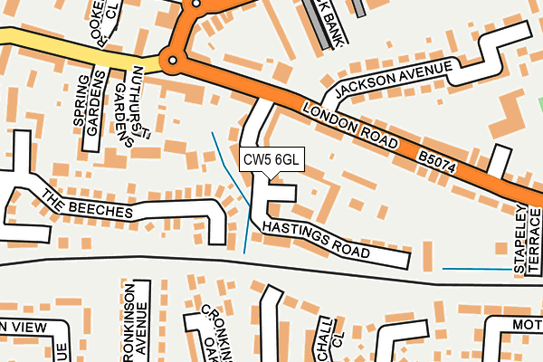 CW5 6GL map - OS OpenMap – Local (Ordnance Survey)