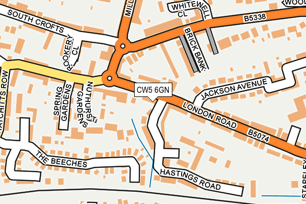 CW5 6GN map - OS OpenMap – Local (Ordnance Survey)