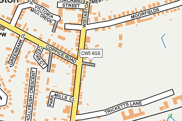 CW5 6GS map - OS OpenMap – Local (Ordnance Survey)