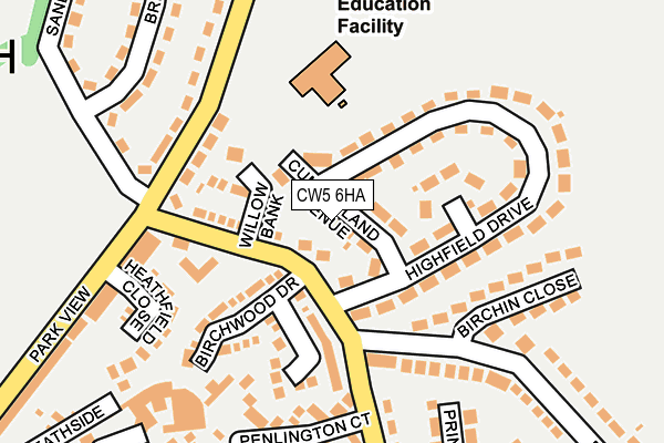 CW5 6HA map - OS OpenMap – Local (Ordnance Survey)