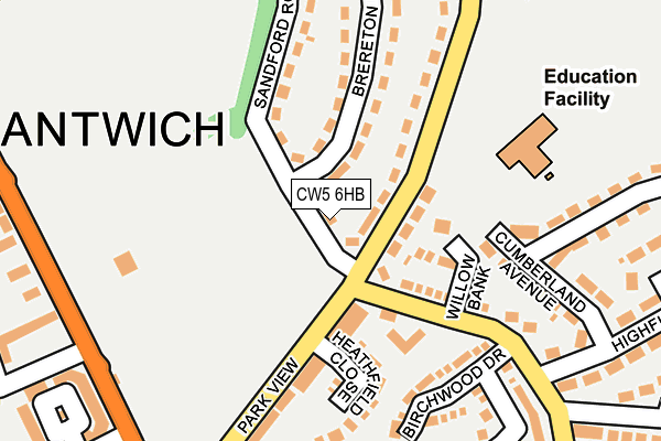 CW5 6HB map - OS OpenMap – Local (Ordnance Survey)