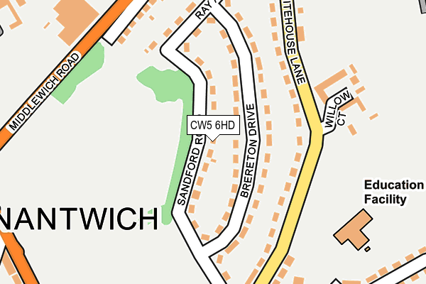 CW5 6HD map - OS OpenMap – Local (Ordnance Survey)