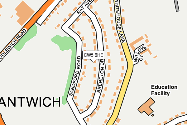 CW5 6HE map - OS OpenMap – Local (Ordnance Survey)