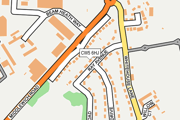 CW5 6HJ map - OS OpenMap – Local (Ordnance Survey)