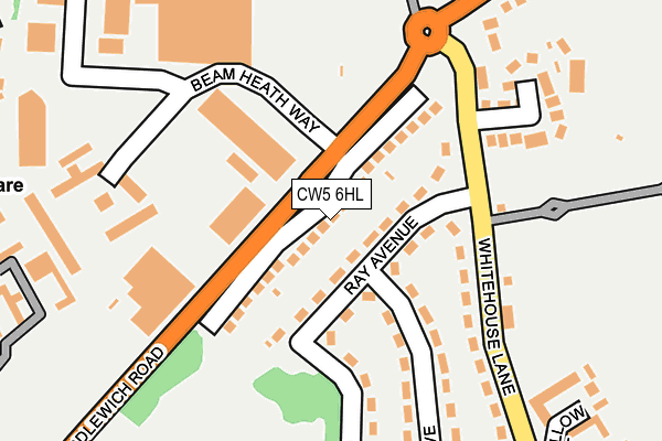 CW5 6HL map - OS OpenMap – Local (Ordnance Survey)