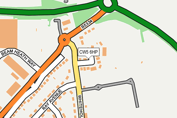 CW5 6HP map - OS OpenMap – Local (Ordnance Survey)