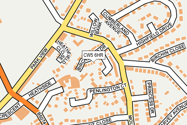 CW5 6HR map - OS OpenMap – Local (Ordnance Survey)