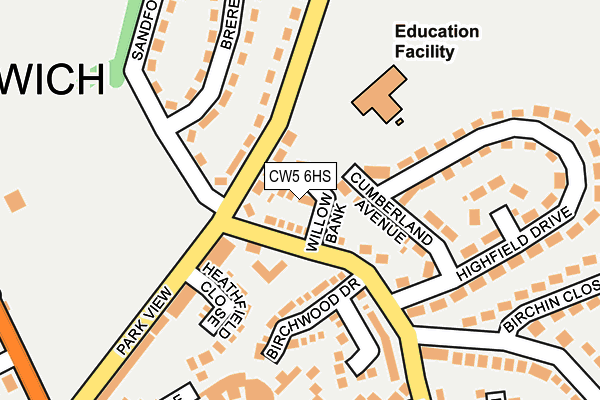 CW5 6HS map - OS OpenMap – Local (Ordnance Survey)