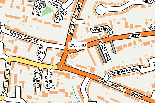 CW5 6HU map - OS OpenMap – Local (Ordnance Survey)
