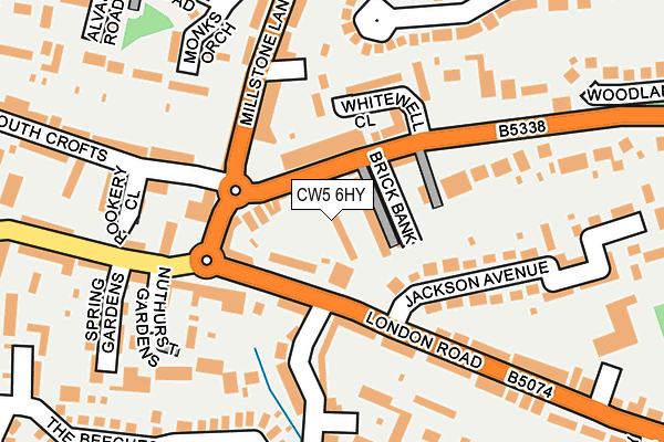 CW5 6HY map - OS OpenMap – Local (Ordnance Survey)