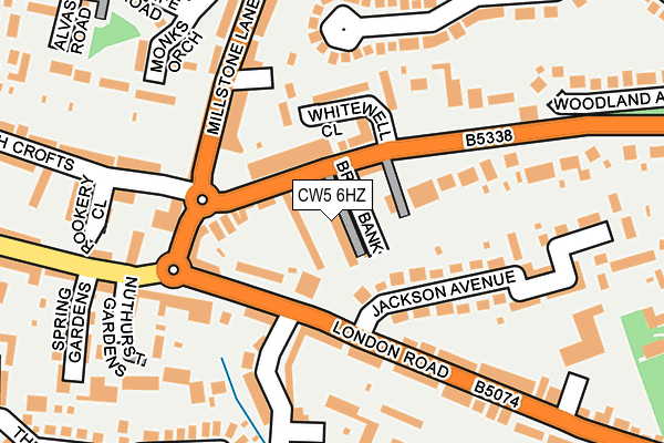 CW5 6HZ map - OS OpenMap – Local (Ordnance Survey)