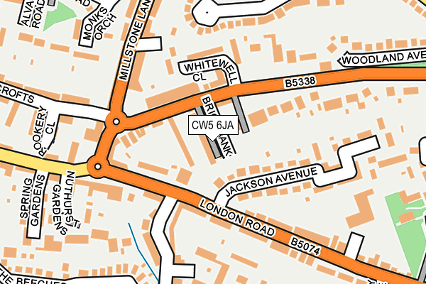 CW5 6JA map - OS OpenMap – Local (Ordnance Survey)