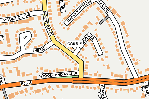 CW5 6JF map - OS OpenMap – Local (Ordnance Survey)