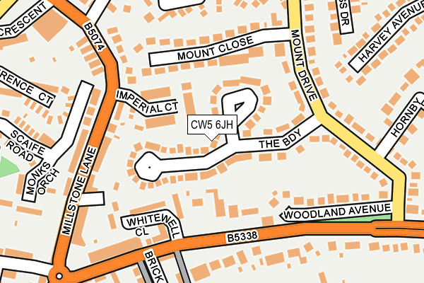 CW5 6JH map - OS OpenMap – Local (Ordnance Survey)