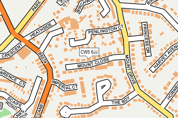 CW5 6JJ map - OS OpenMap – Local (Ordnance Survey)