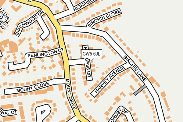 CW5 6JL map - OS OpenMap – Local (Ordnance Survey)