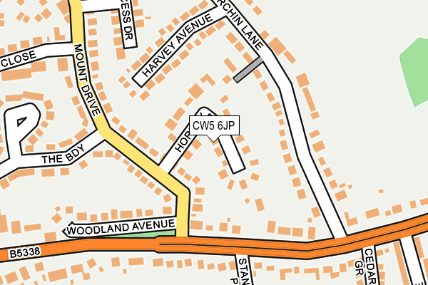 CW5 6JP map - OS OpenMap – Local (Ordnance Survey)