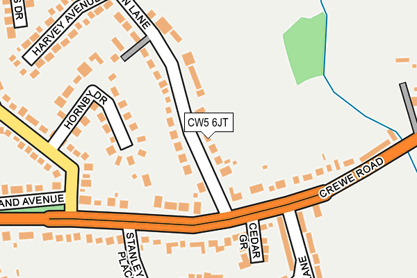 CW5 6JT map - OS OpenMap – Local (Ordnance Survey)