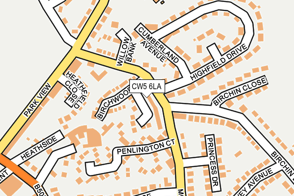 CW5 6LA map - OS OpenMap – Local (Ordnance Survey)