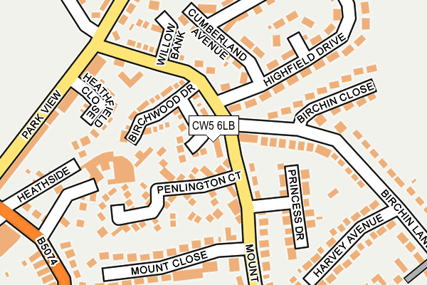 CW5 6LB map - OS OpenMap – Local (Ordnance Survey)