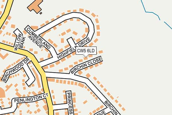 CW5 6LD map - OS OpenMap – Local (Ordnance Survey)