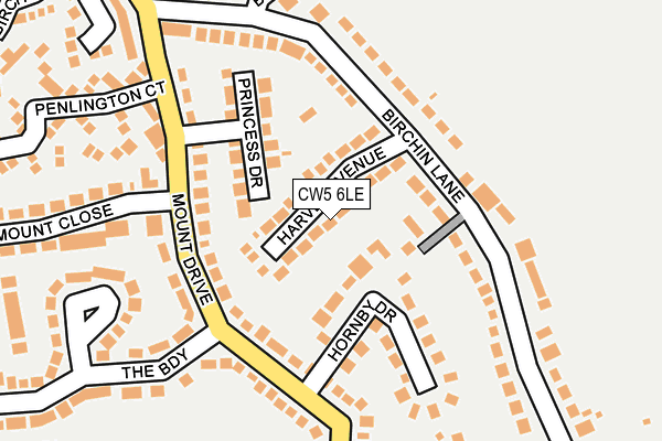 CW5 6LE map - OS OpenMap – Local (Ordnance Survey)