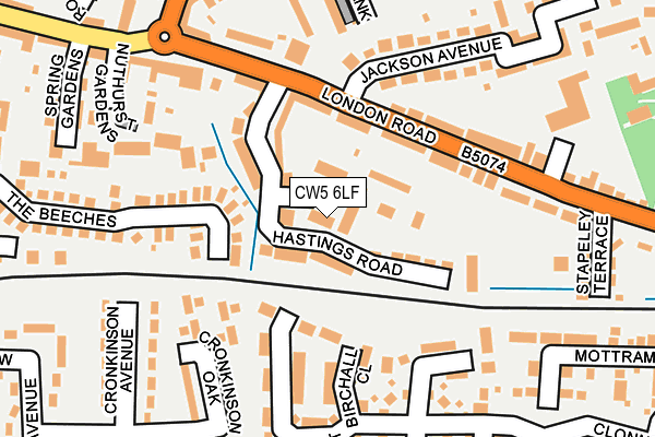 CW5 6LF map - OS OpenMap – Local (Ordnance Survey)