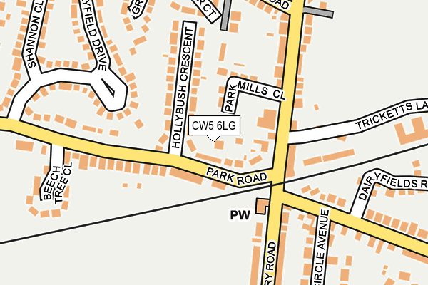 CW5 6LG map - OS OpenMap – Local (Ordnance Survey)